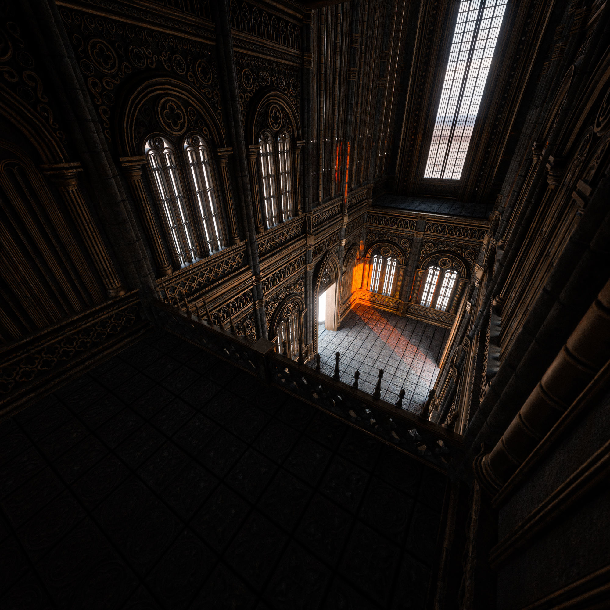 GOTHIC MODULAR BUILDING 4 Low-poly 3D model_4