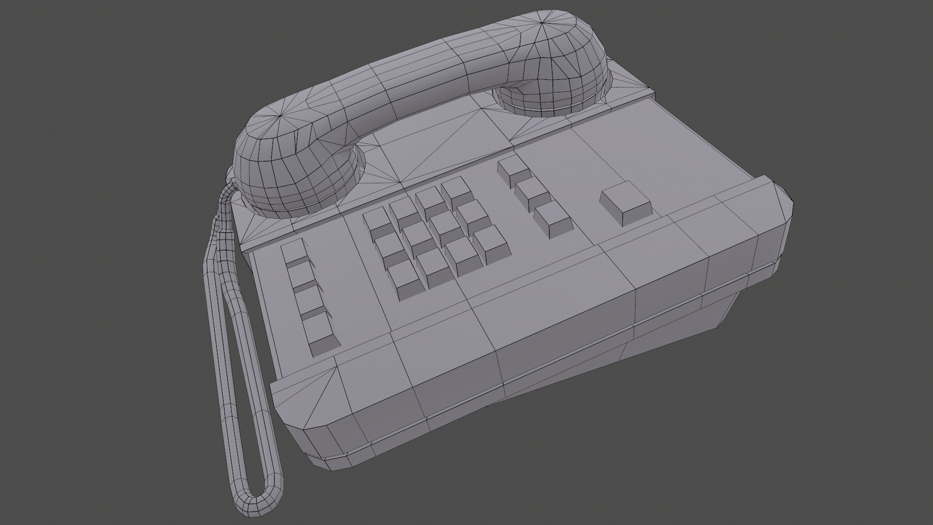 Telephone Low Poly Low-poly 3D model_22