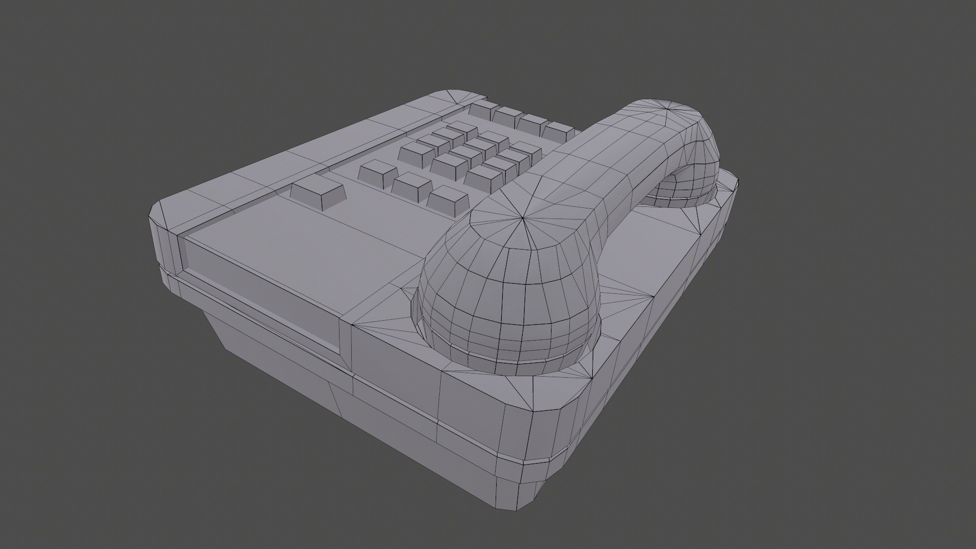 Telephone Low Poly Low-poly 3D model_21