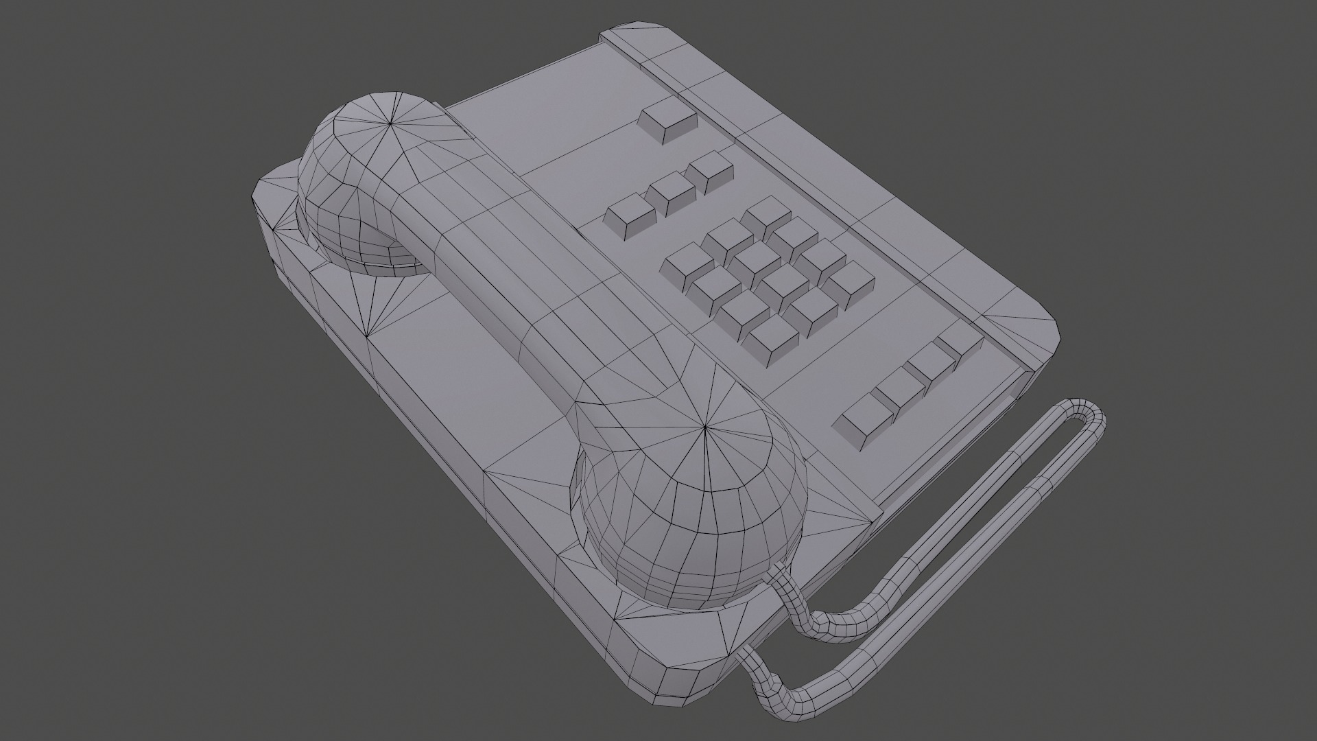 Telephone Low Poly Low-poly 3D model_20