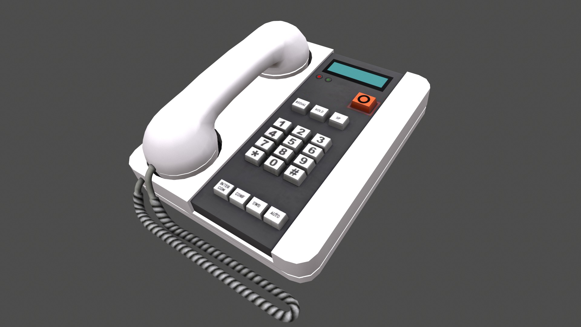 Telephone Low Poly Low-poly 3D model_6