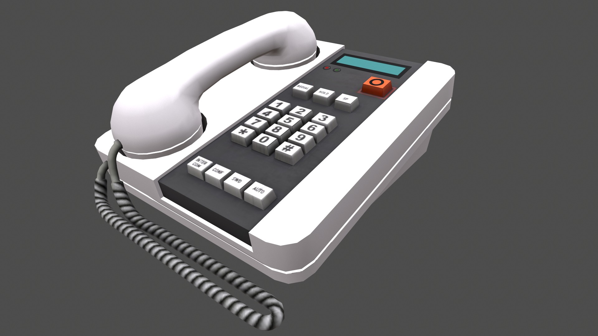 Telephone Low Poly Low-poly 3D model_9