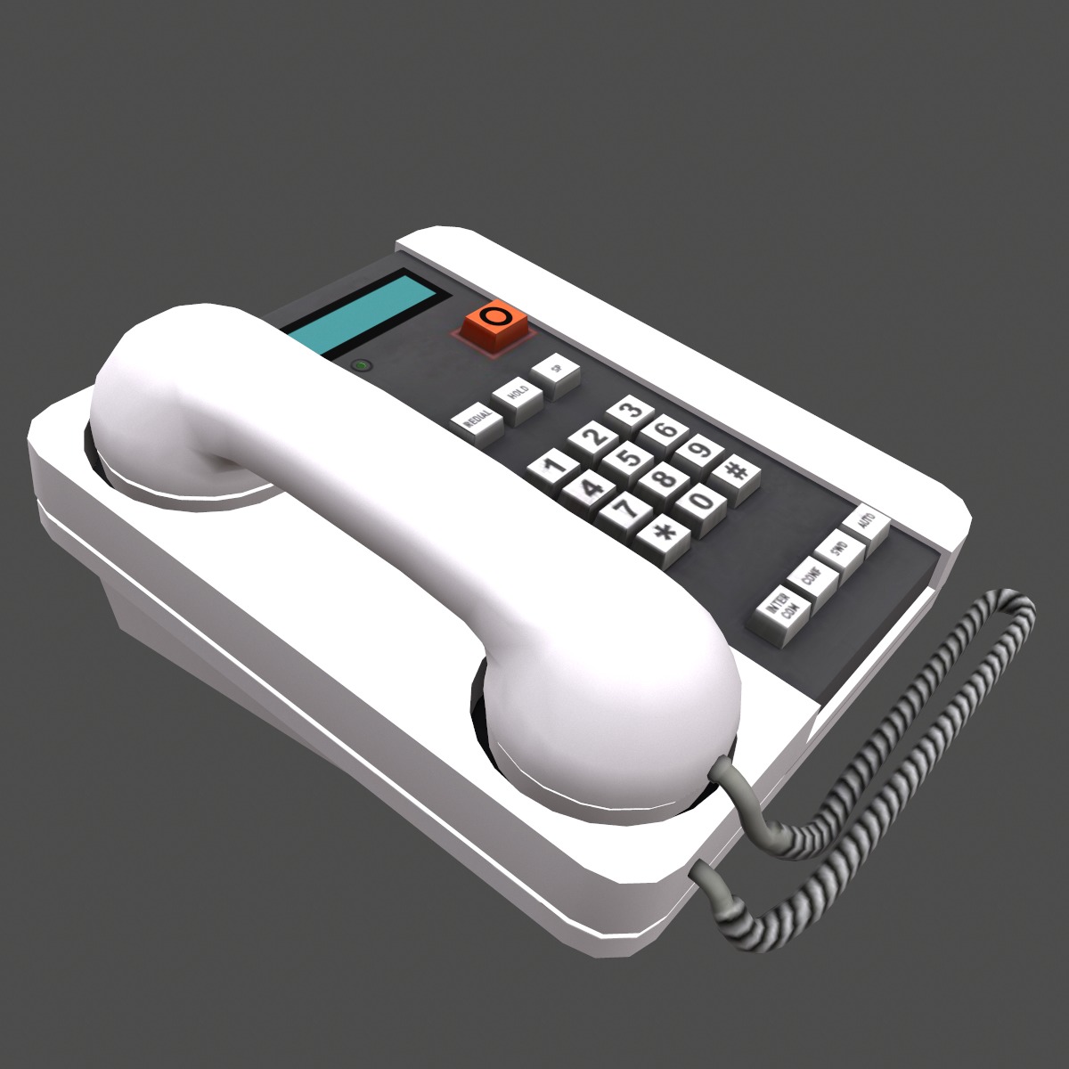 Telephone Low Poly Low-poly 3D model_4