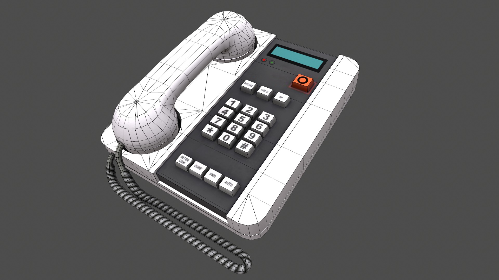Telephone Low Poly Low-poly 3D model_15