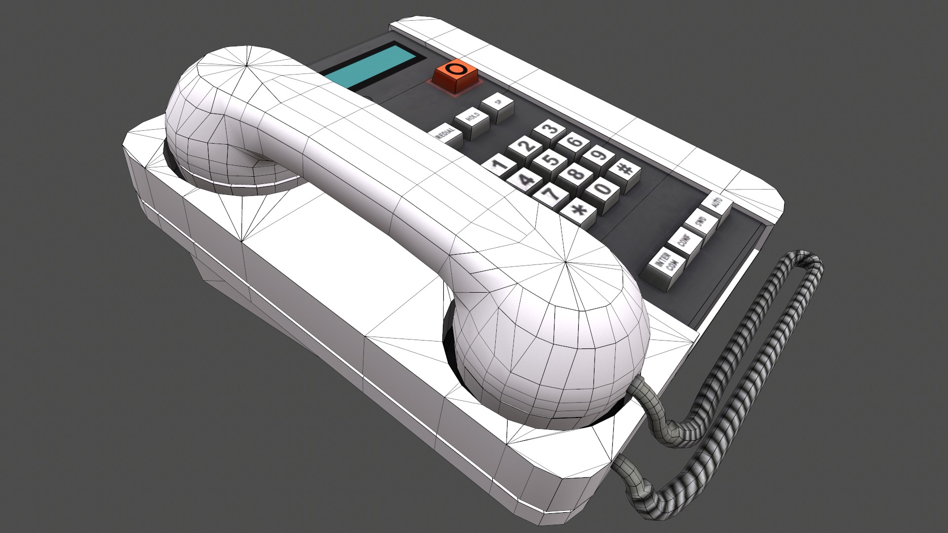 Telephone Low Poly Low-poly 3D model_17