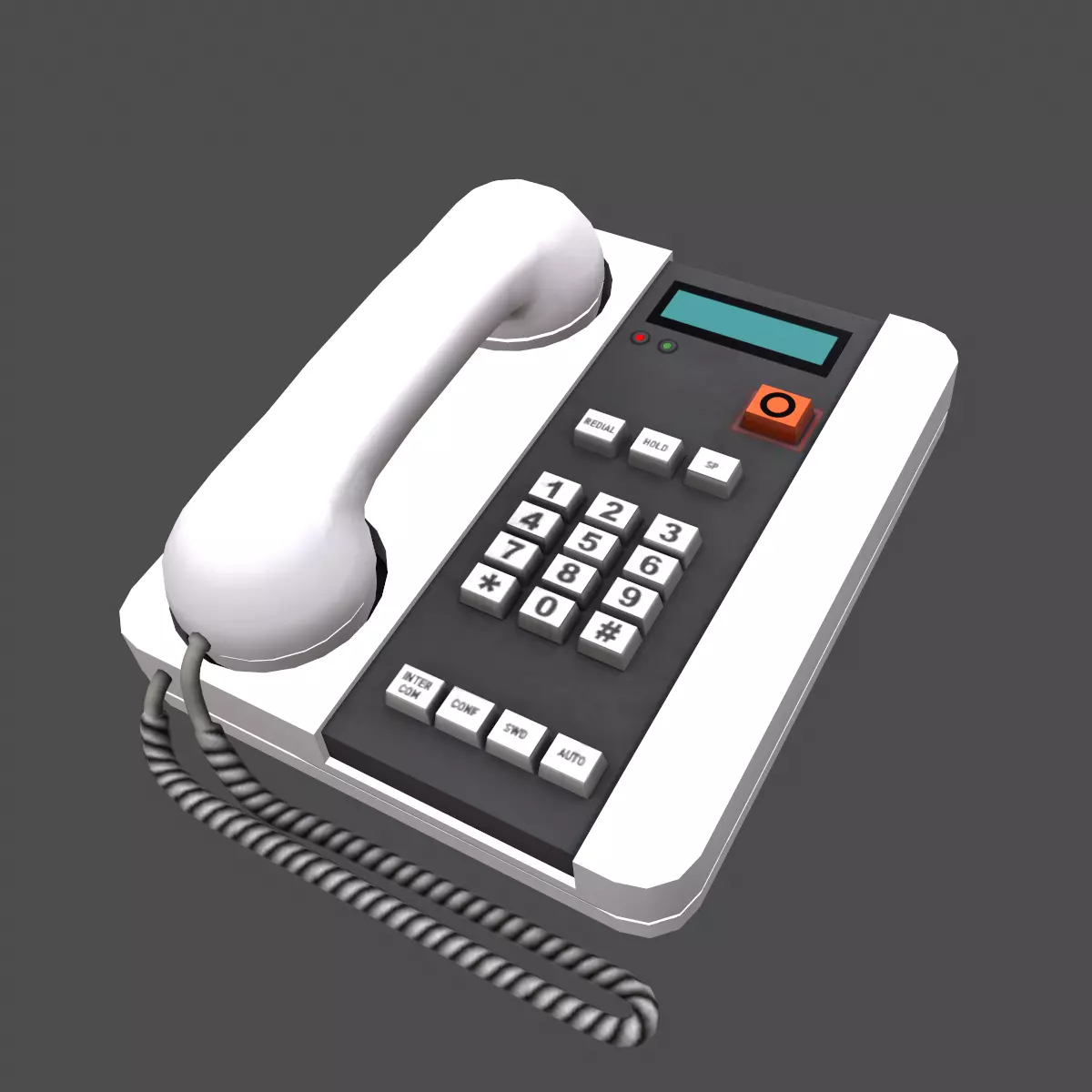 Telephone Low Poly Low-poly 3D model_0