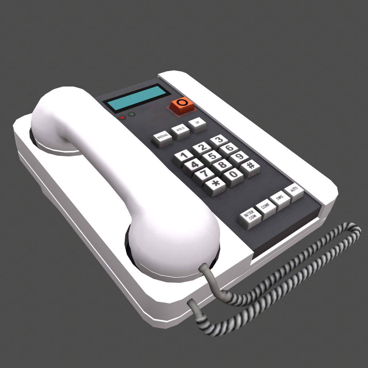 Telephone Low Poly Low-poly 3D model_1