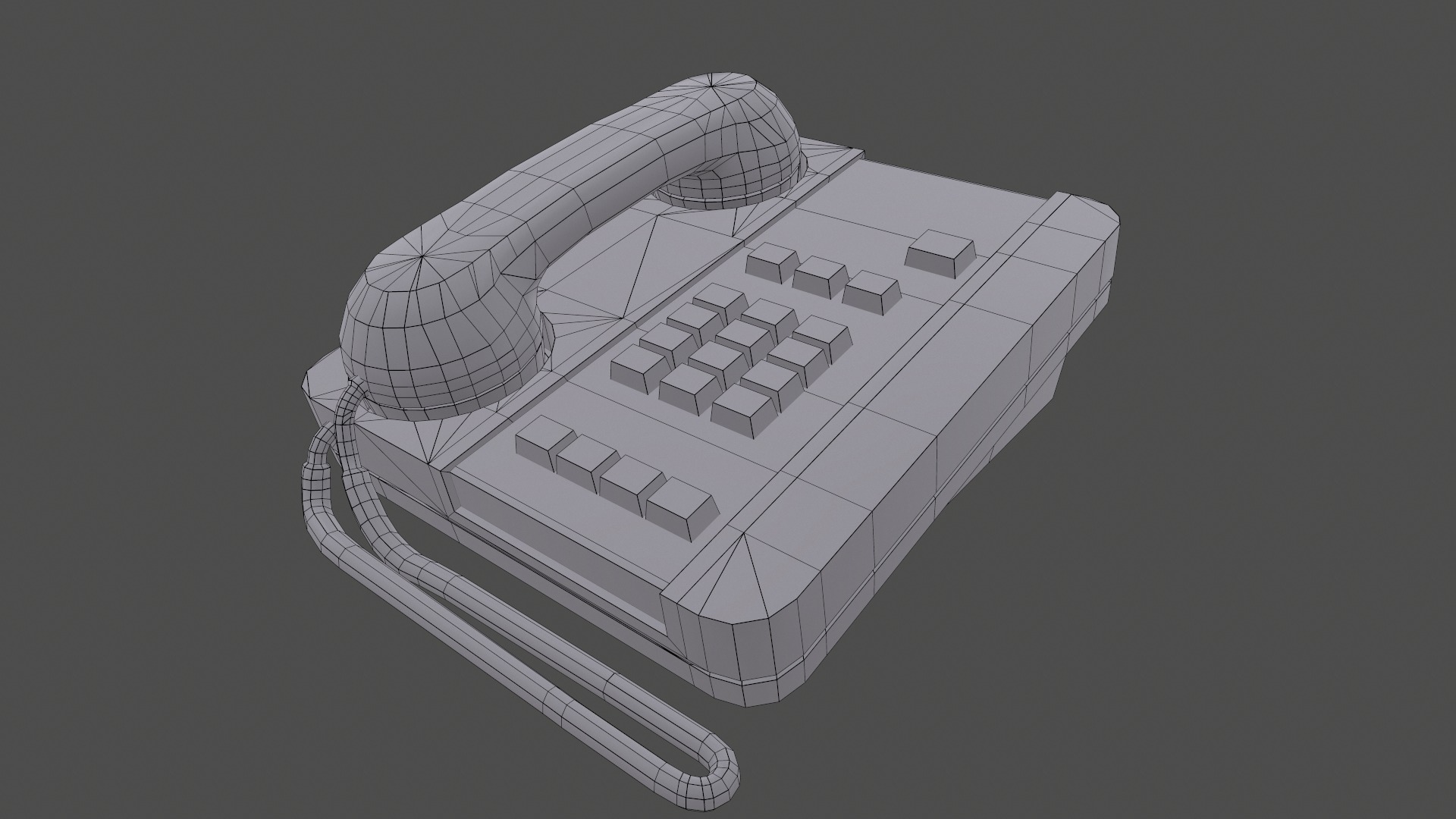 Telephone Low Poly Low-poly 3D model_19