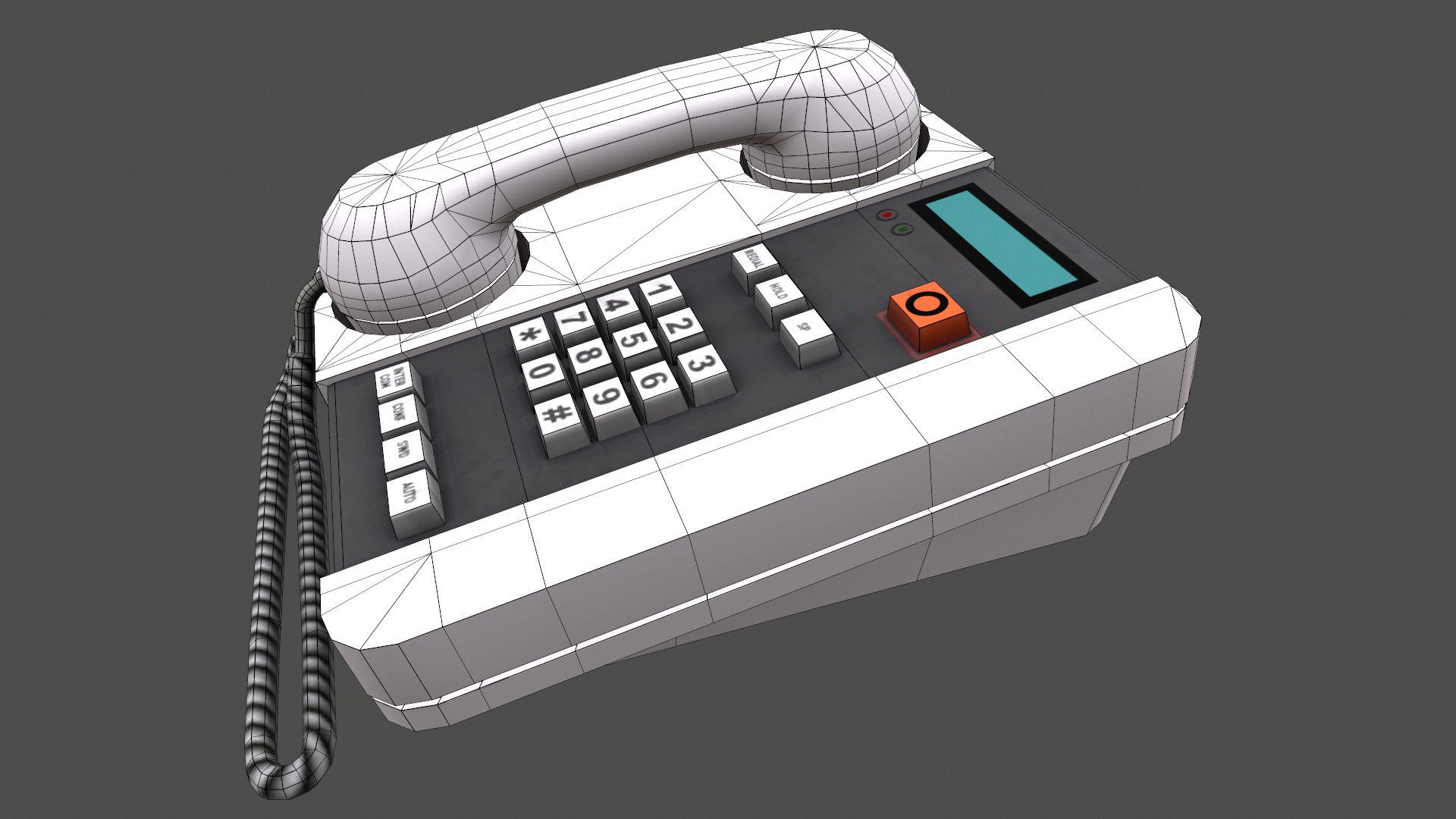Telephone Low Poly Low-poly 3D model_16