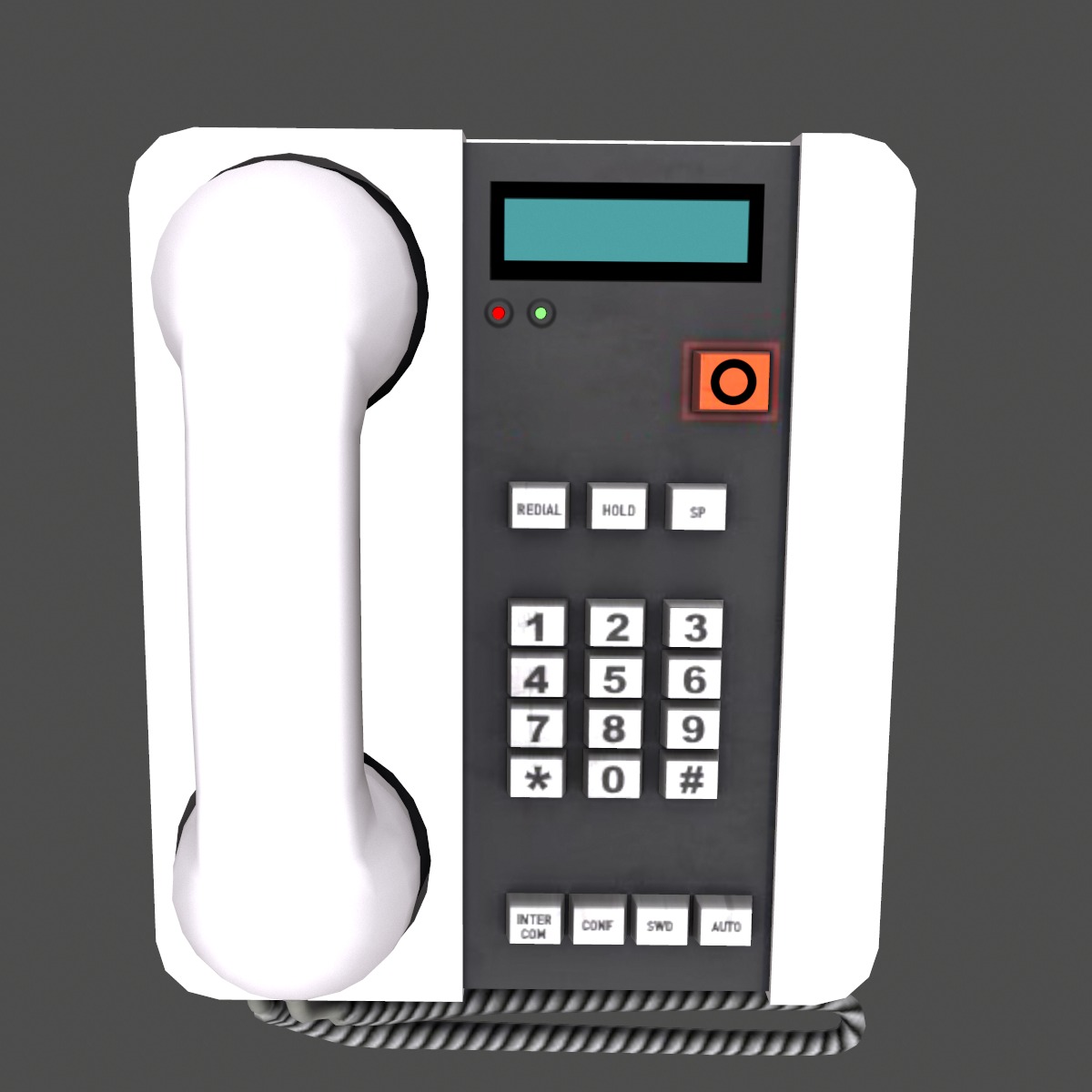 Telephone Low Poly Low-poly 3D model_2
