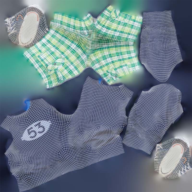 8 Kid Children Clothing Superbundle 3D Model Collection_11