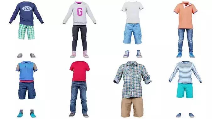 8 Kid Children Clothing Superbundle