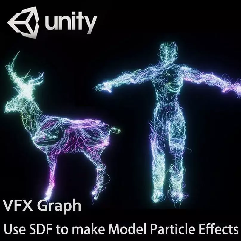 Unity VFX Graph - Use SDF to make model particle effects 3D model_0