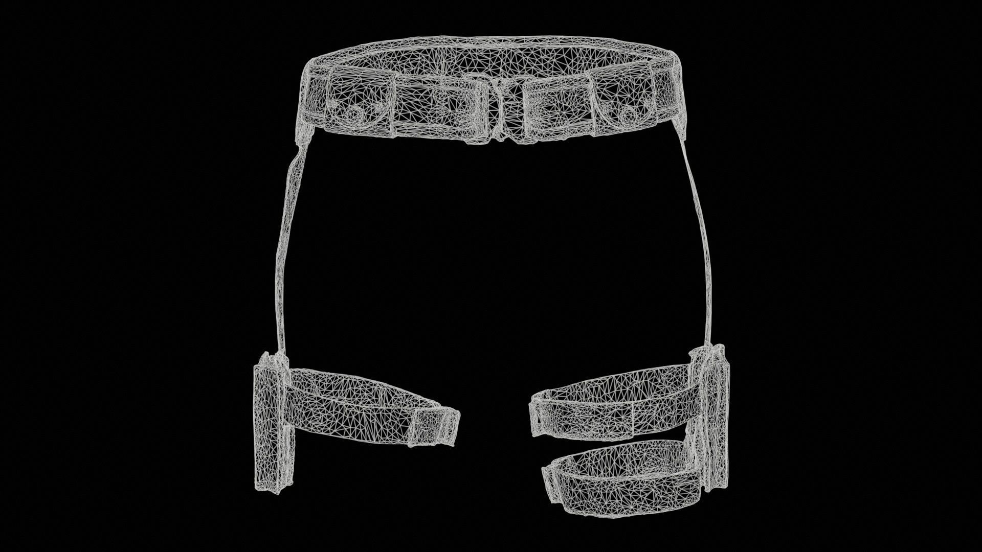 4 Clothing Belts Superbundle 3D Model Collection_7