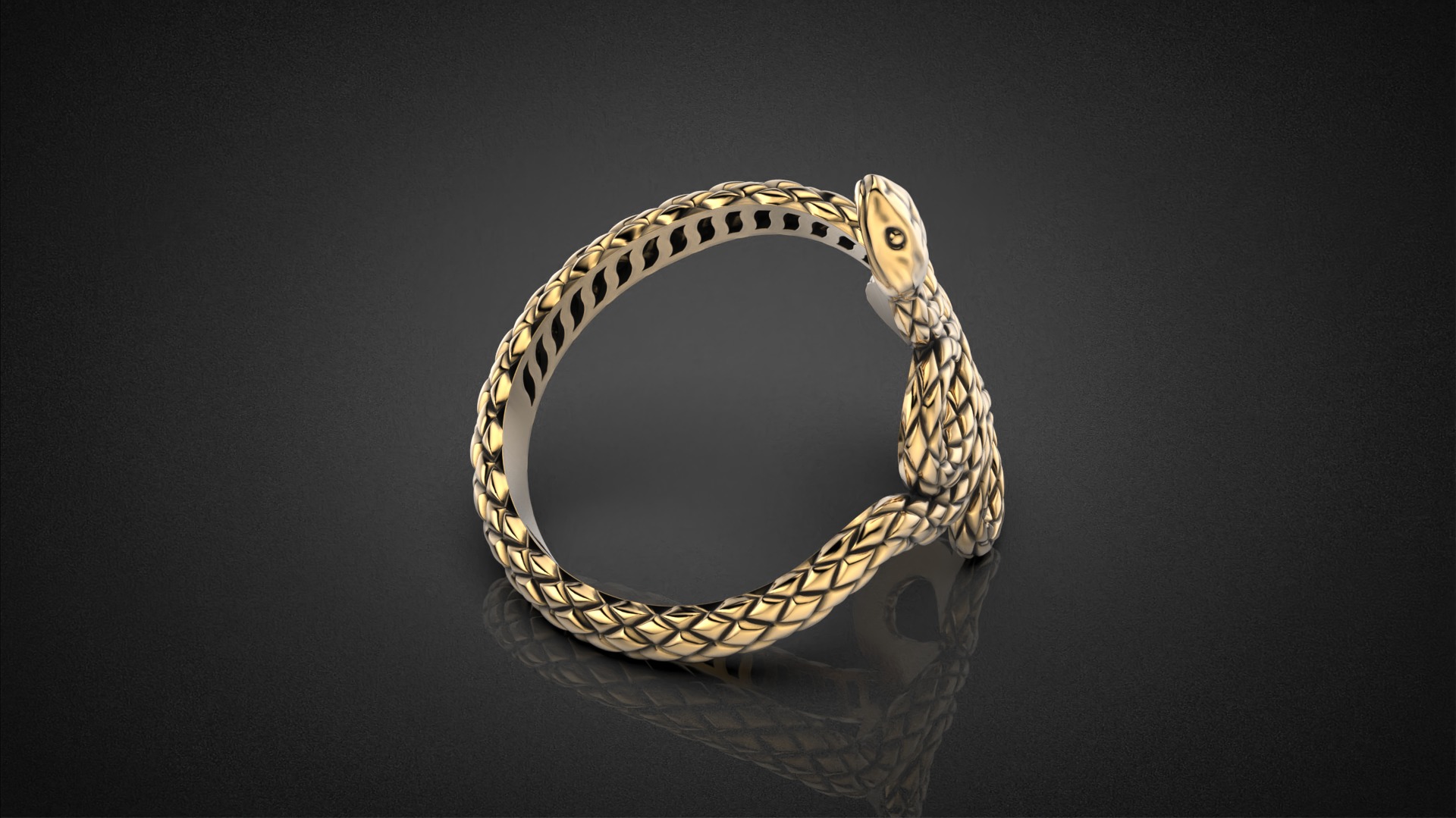 High jewelry Snake ring 2025 R42 16-20 sizes 3D print model 3D print model_12