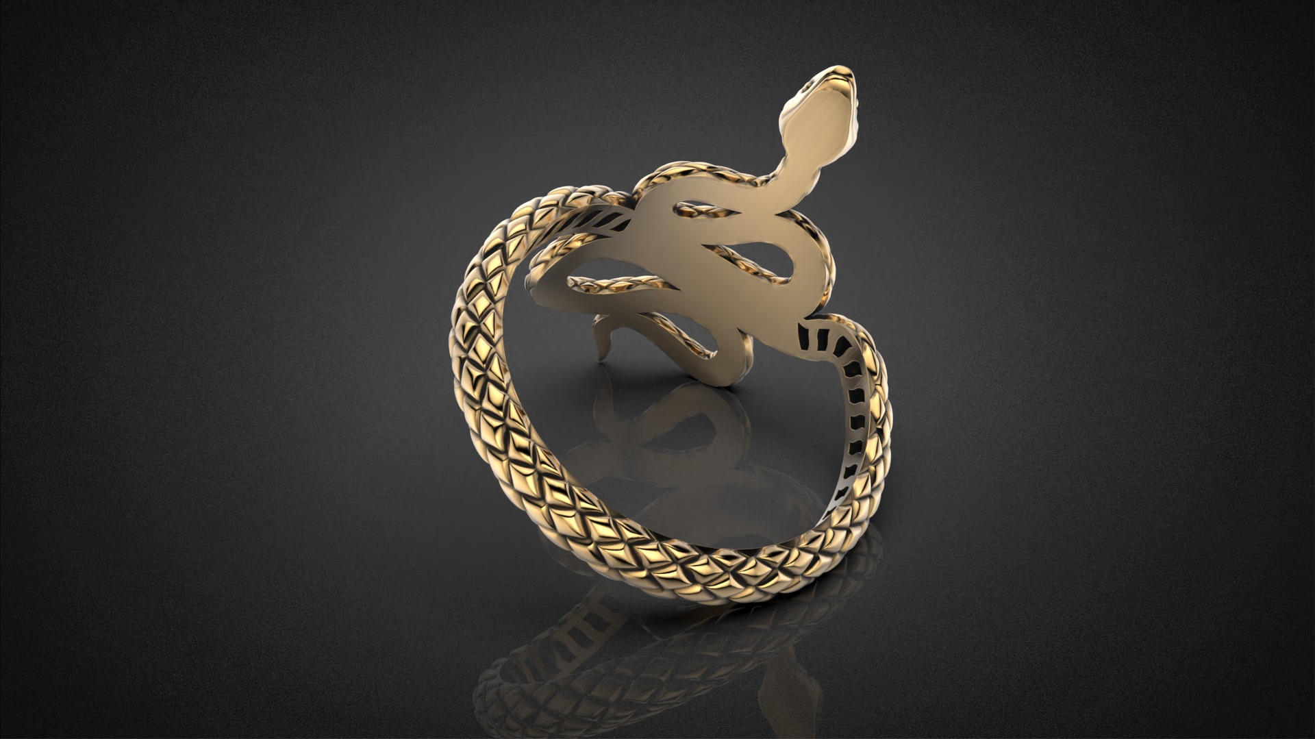 High jewelry Snake ring 2025 R42 16-20 sizes 3D print model 3D print model_18