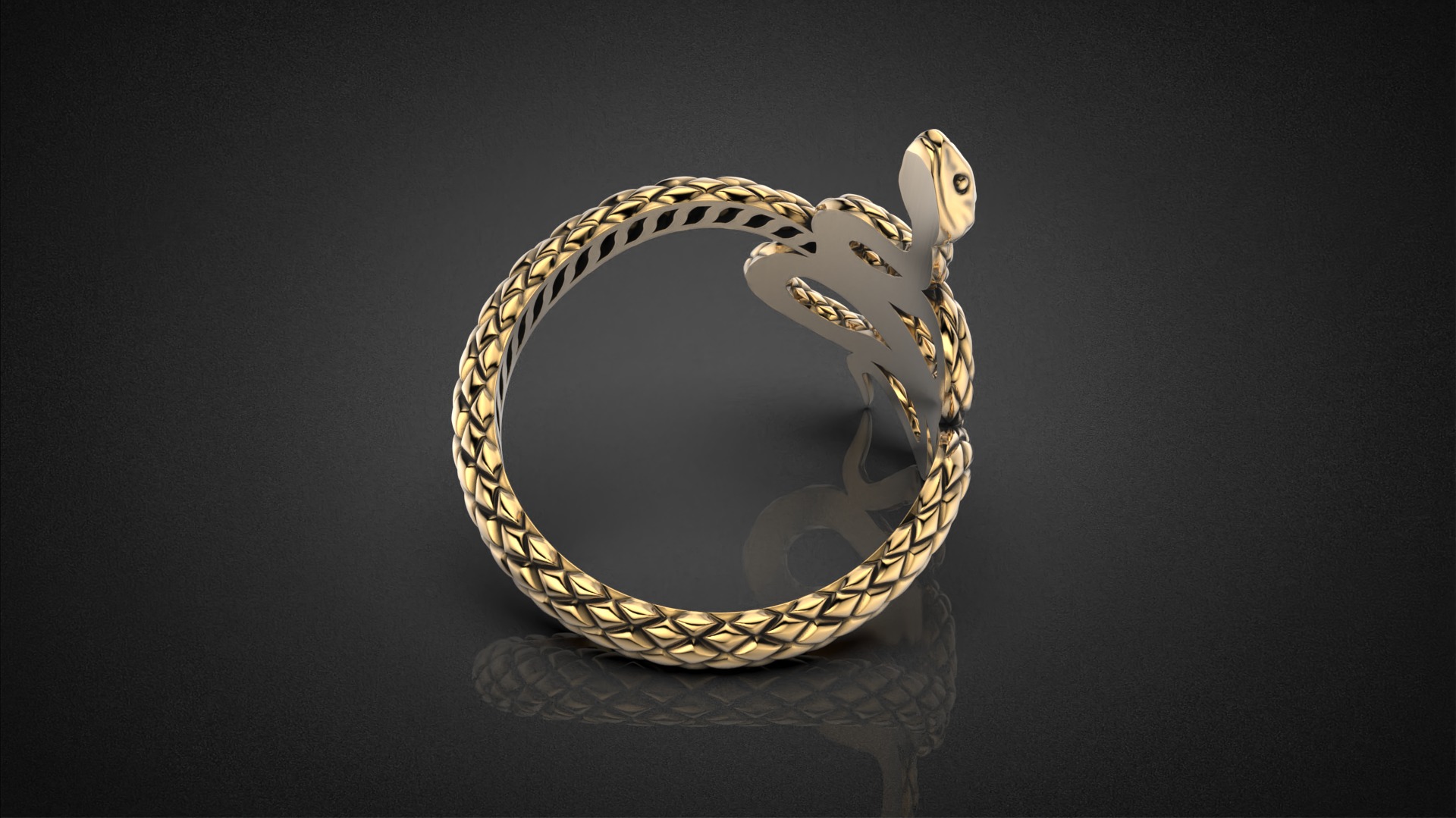 High jewelry Snake ring 2025 R42 16-20 sizes 3D print model 3D print model_11