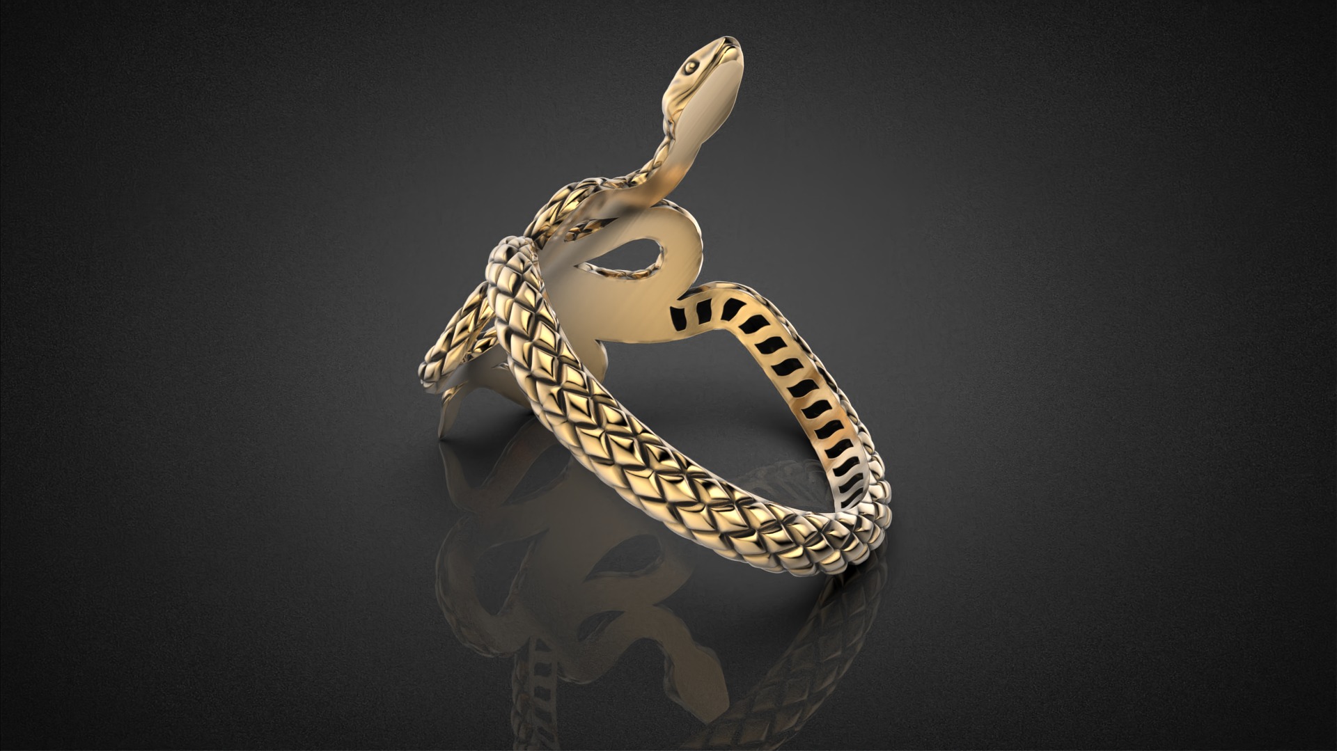 High jewelry Snake ring 2025 R42 16-20 sizes 3D print model 3D print model_17