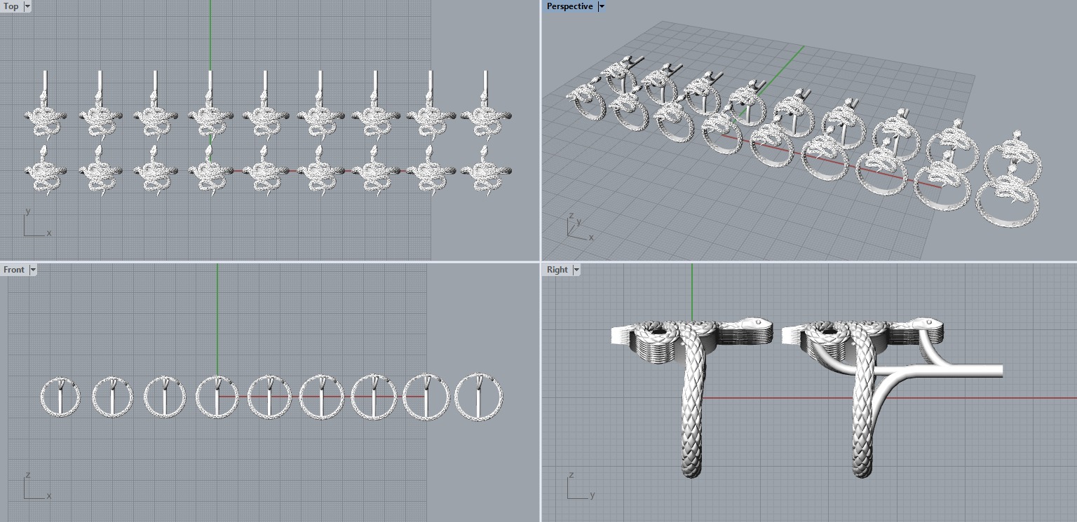 High jewelry Snake ring 2025 R42 16-20 sizes 3D print model 3D print model_2