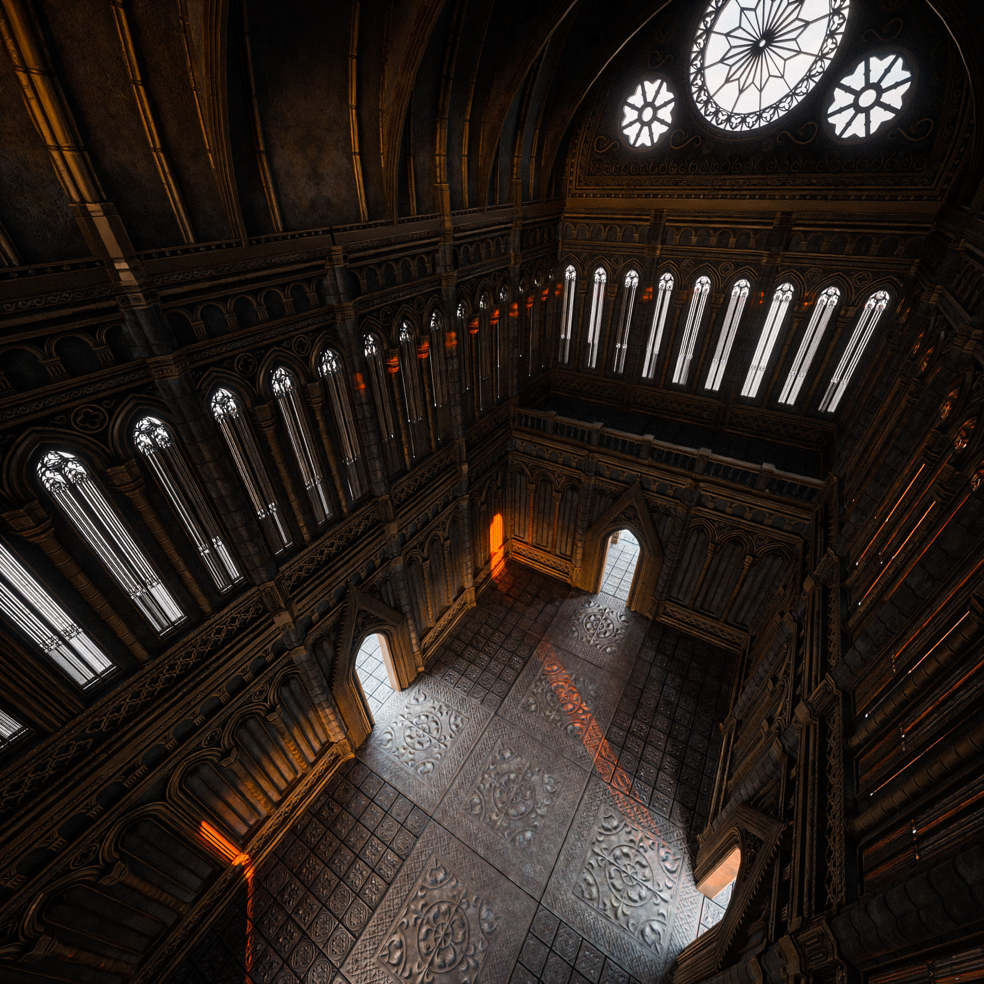 GOTHIC MODULAR BUILDING 6 Low-poly 3D model_4
