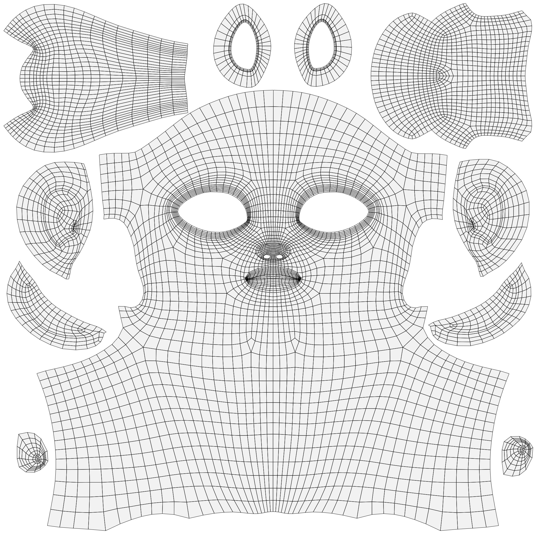 Donia cartoon female Rigged in blender Low-poly 3D model_14