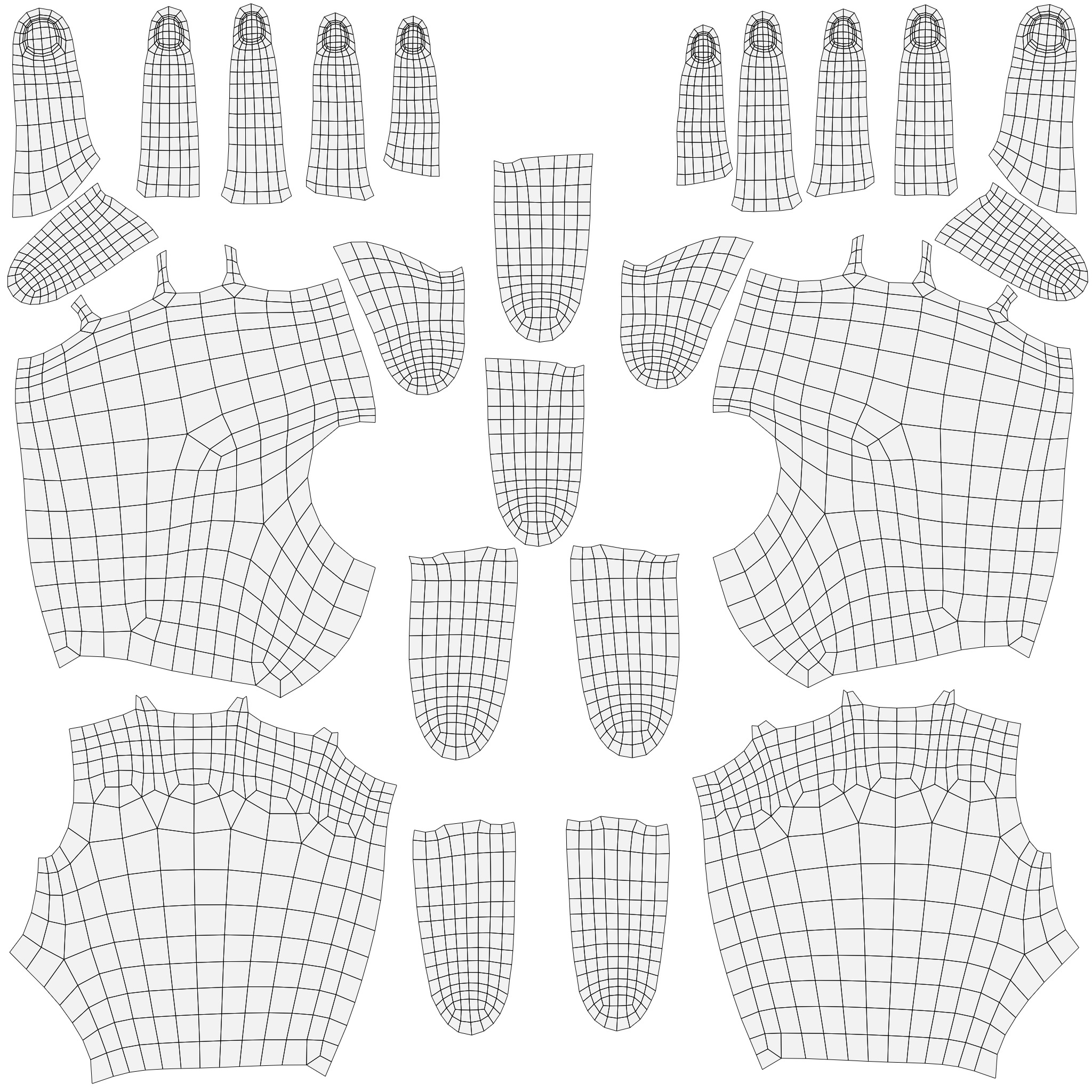 Donia cartoon female Rigged in blender Low-poly 3D model_13