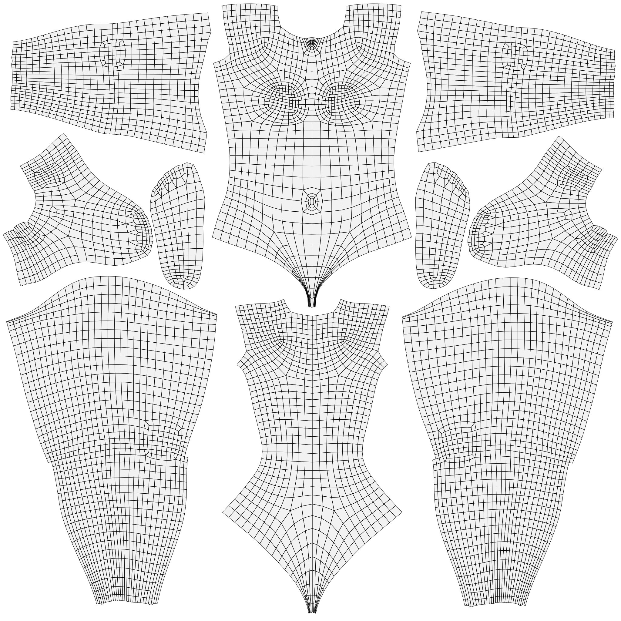 Donia cartoon female Rigged in blender Low-poly 3D model_12