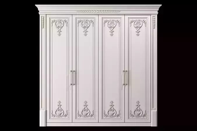 blk wood classical wardrobe art 0018