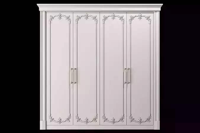 blk wood classical wardrobe art 0016
