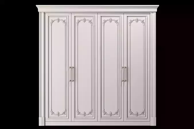 blk wood classical wardrobe art 0015