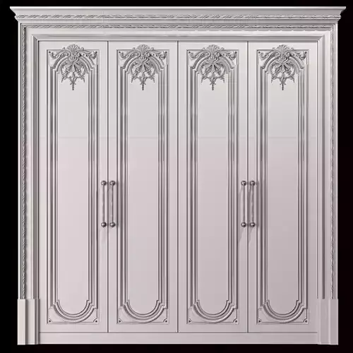 blk wood classical wardrobe art 0013