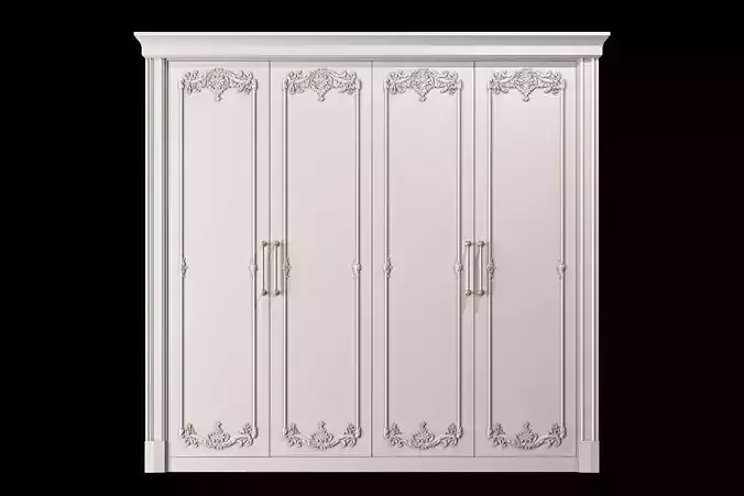 blk wood classical wardrobe art 0010