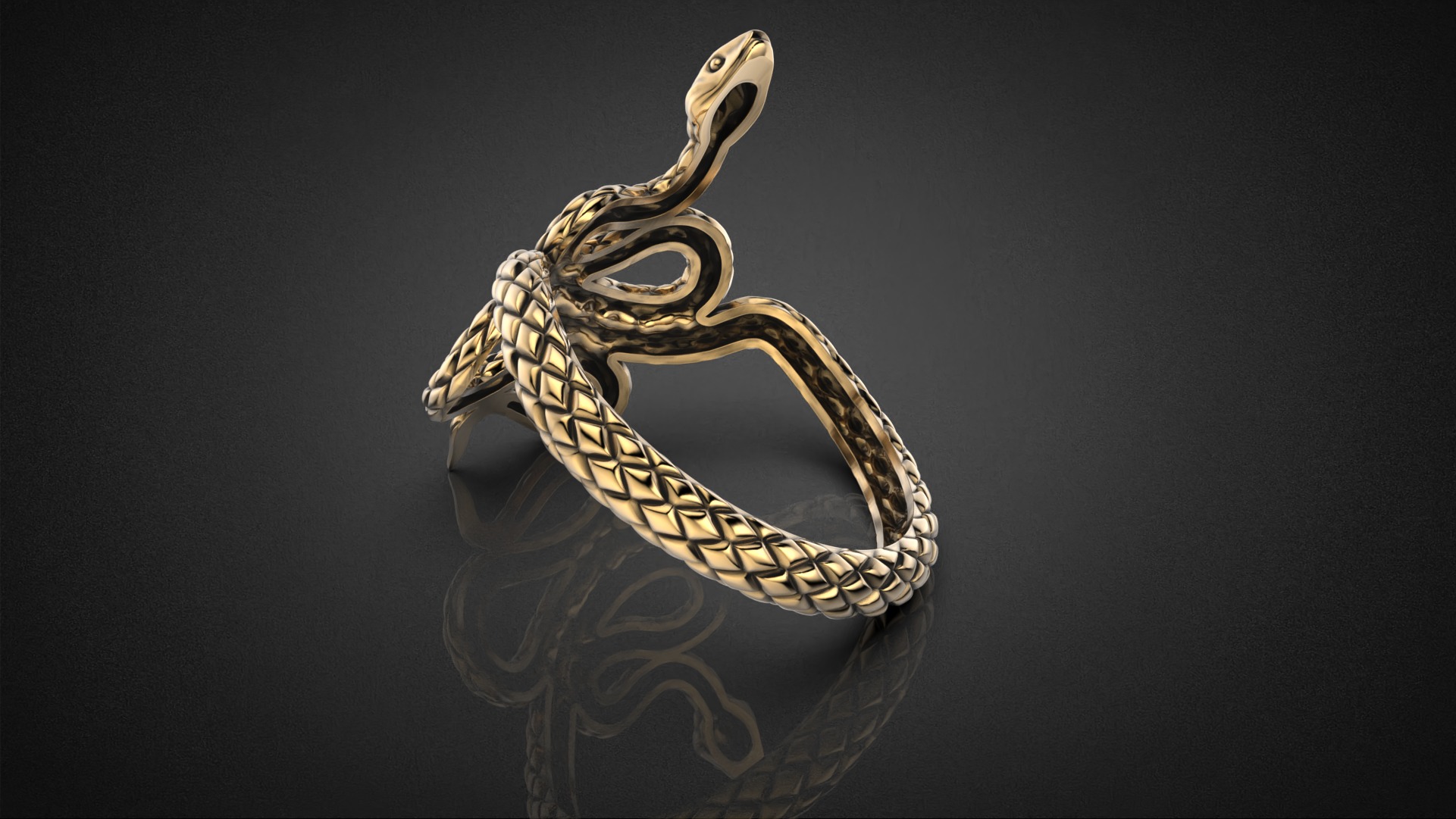 High jewelry Snake ring 2025 R44 16-20 sizes 3D print model 3D print model_17