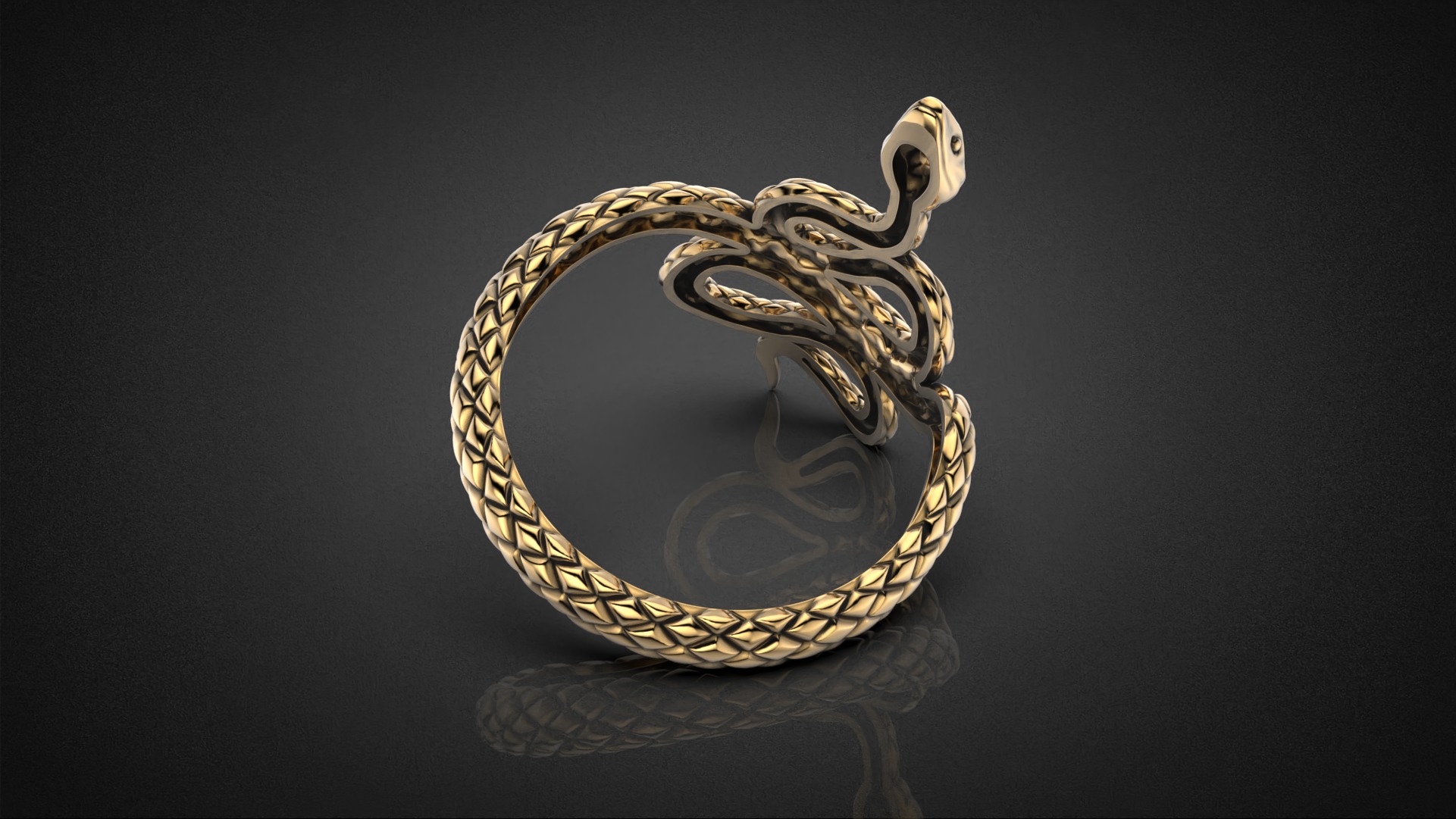 High jewelry Snake ring 2025 R44 16-20 sizes 3D print model 3D print model_19