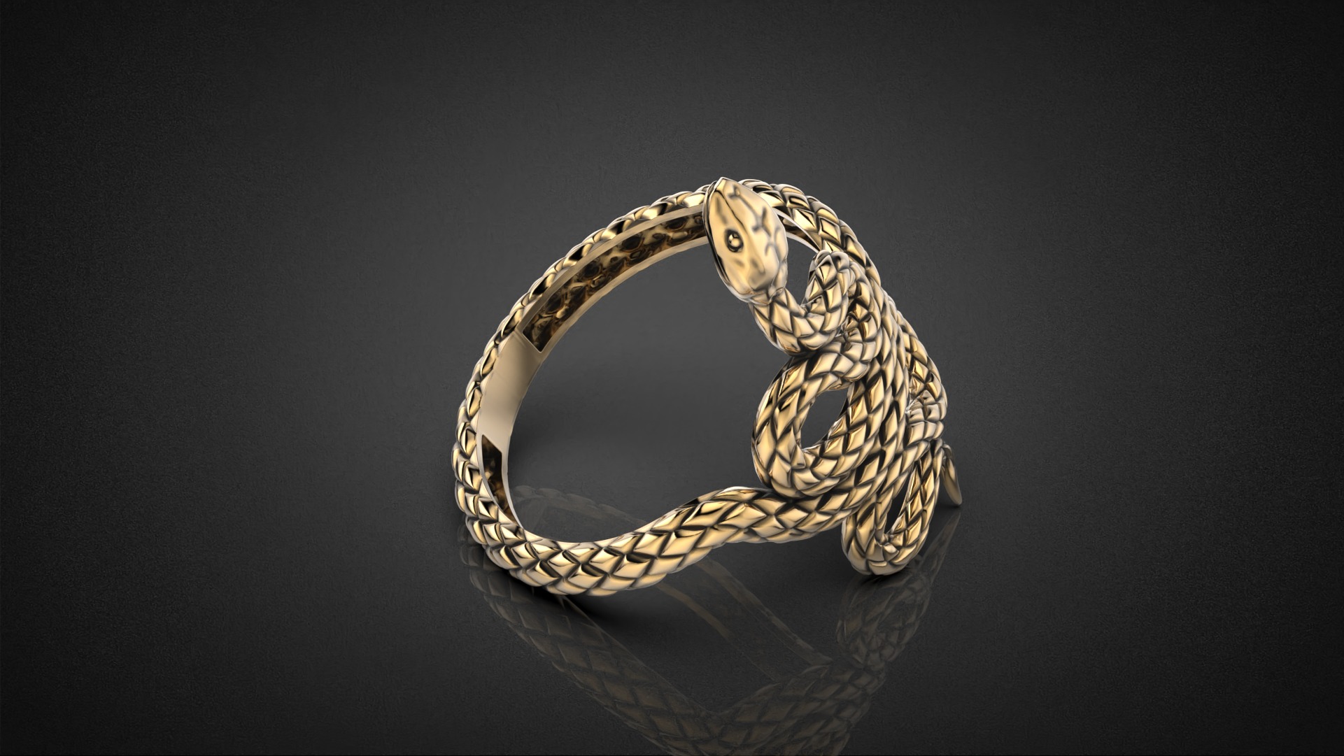 High jewelry Snake ring 2025 R44 16-20 sizes 3D print model 3D print model_12