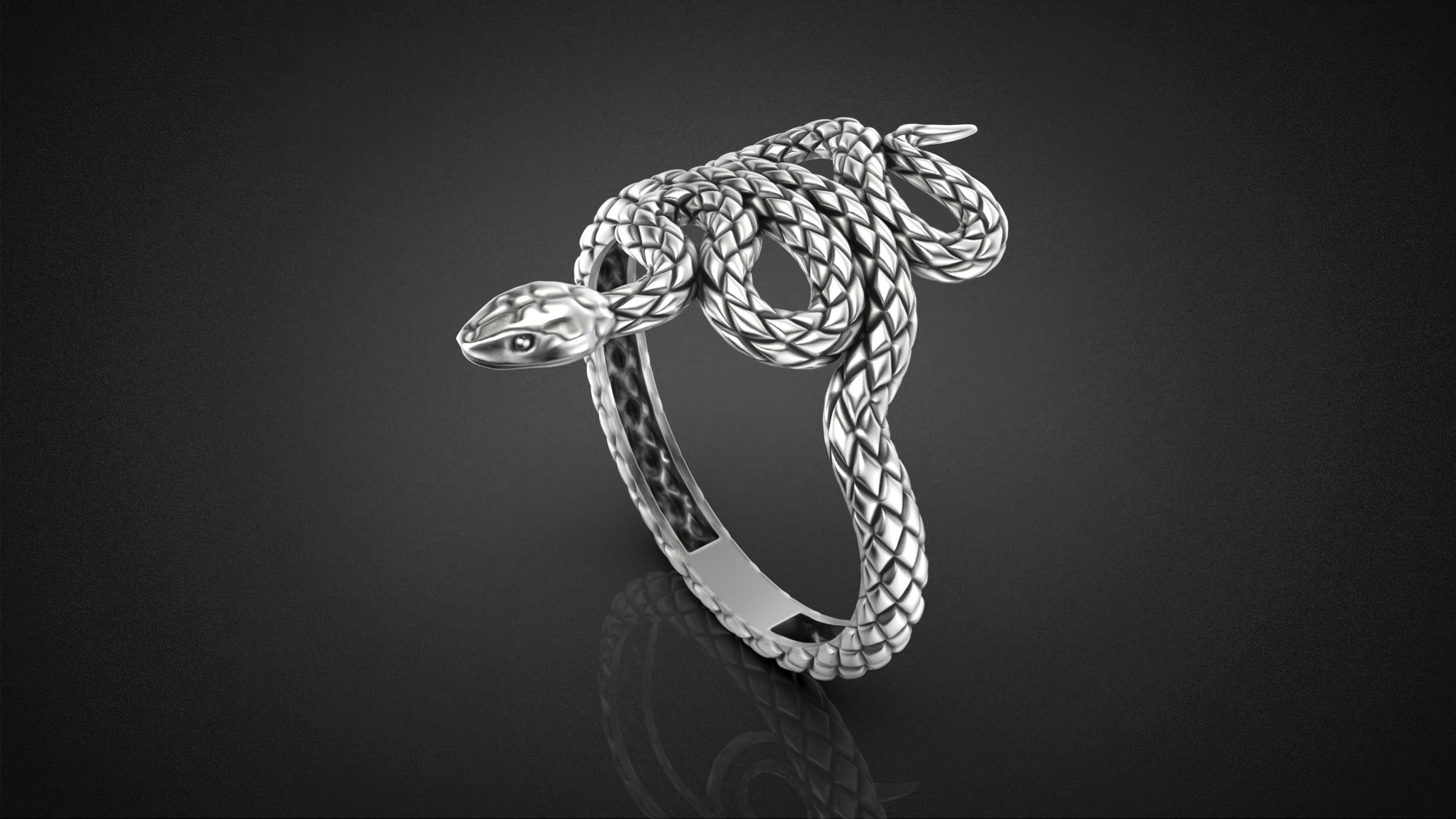 High jewelry Snake ring 2025 R44 16-20 sizes 3D print model 3D print model_5