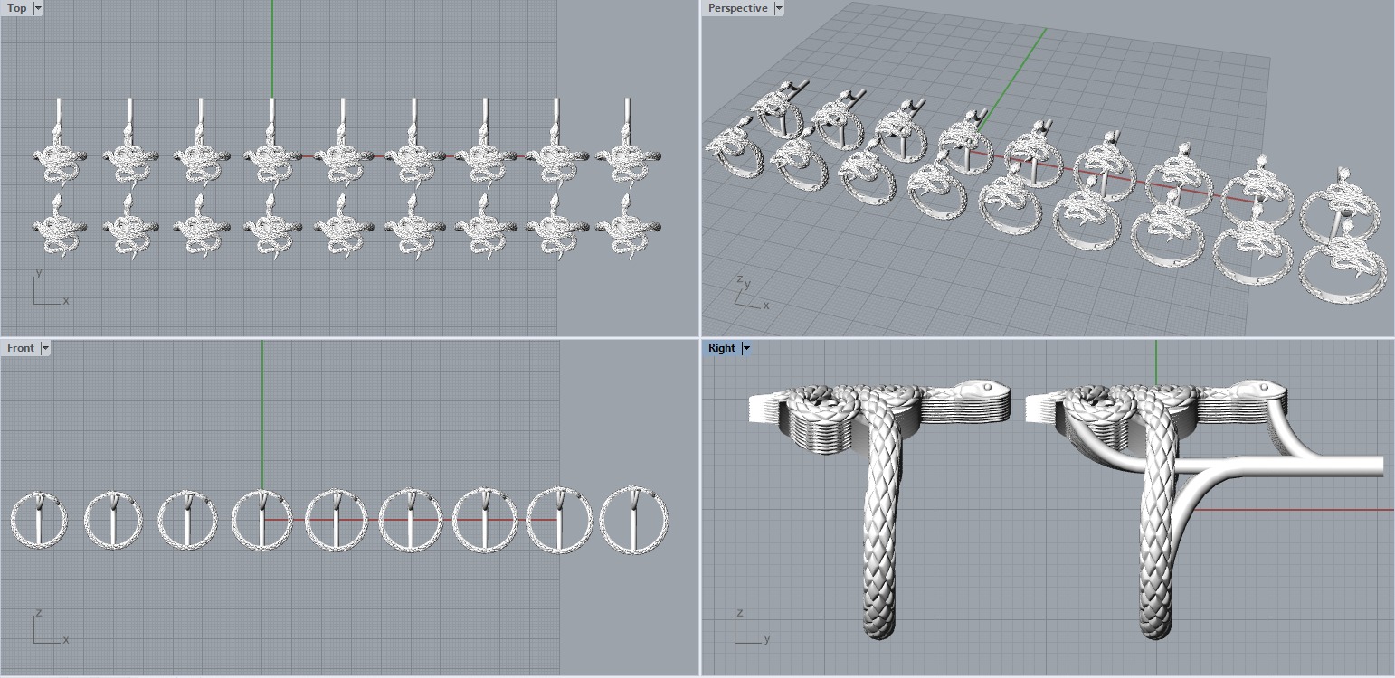 High jewelry Snake ring 2025 R44 16-20 sizes 3D print model 3D print model_2