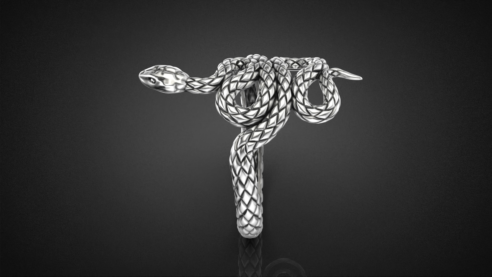 High jewelry Snake ring 2025 R44 16-20 sizes 3D print model 3D print model_6