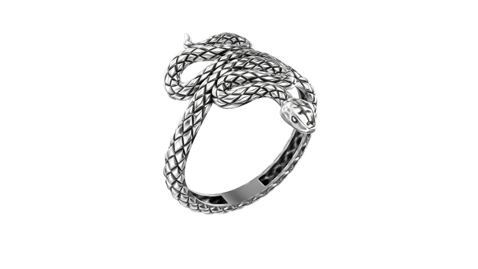 High jewelry Snake ring 2025 R44 16-20 sizes 3D print model 3D print model_22