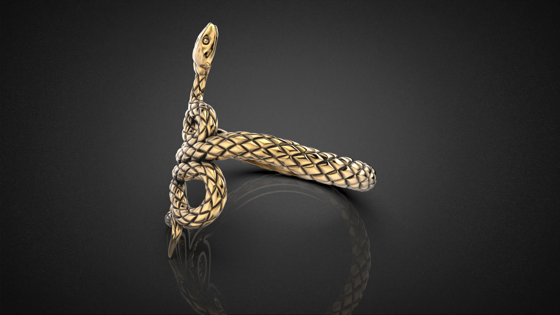 High jewelry Snake ring 2025 R44 16-20 sizes 3D print model 3D print model_15