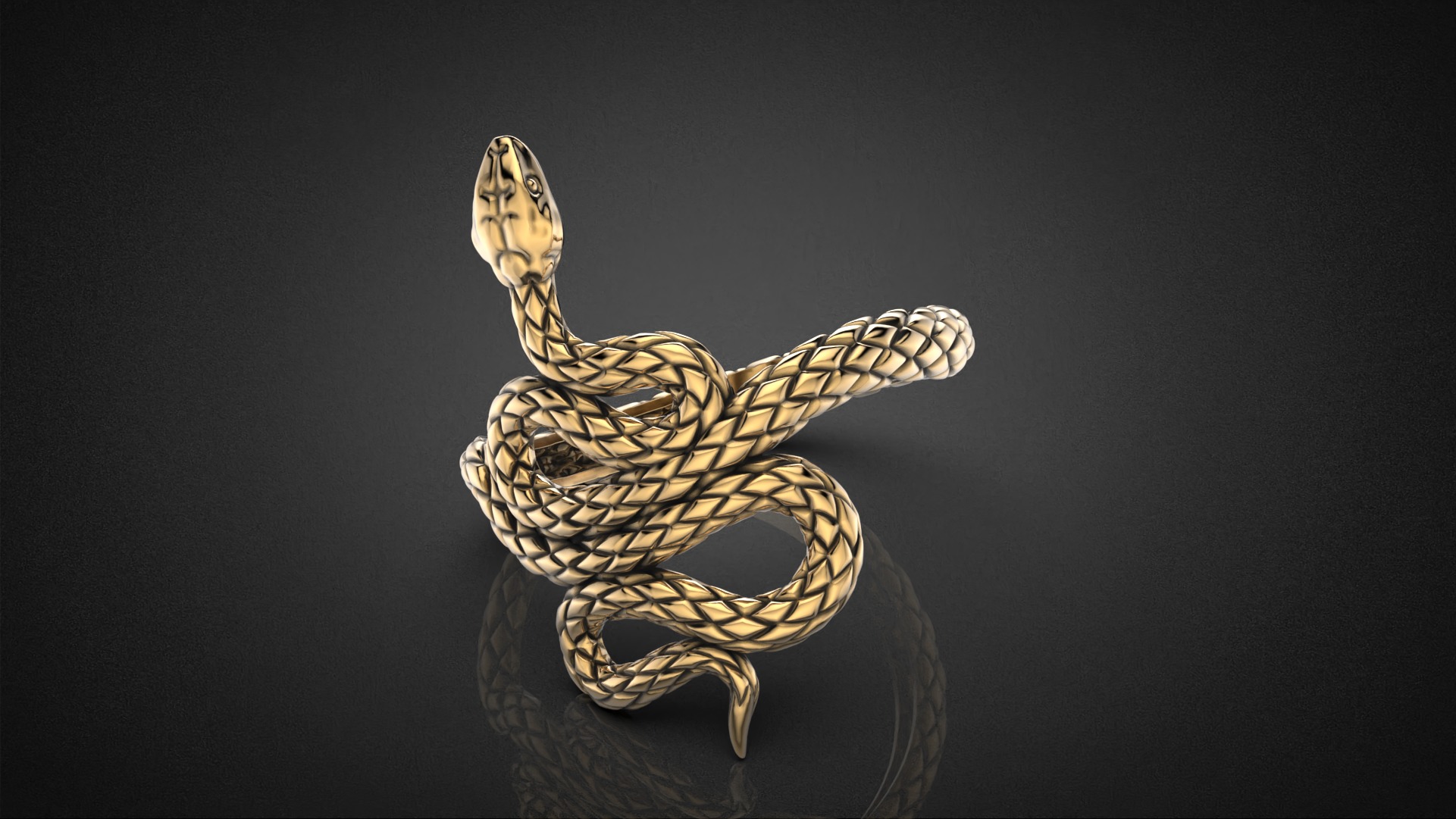 High jewelry Snake ring 2025 R44 16-20 sizes 3D print model 3D print model_14