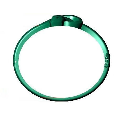 Green Snake design bangle  3D model 3D print model_2