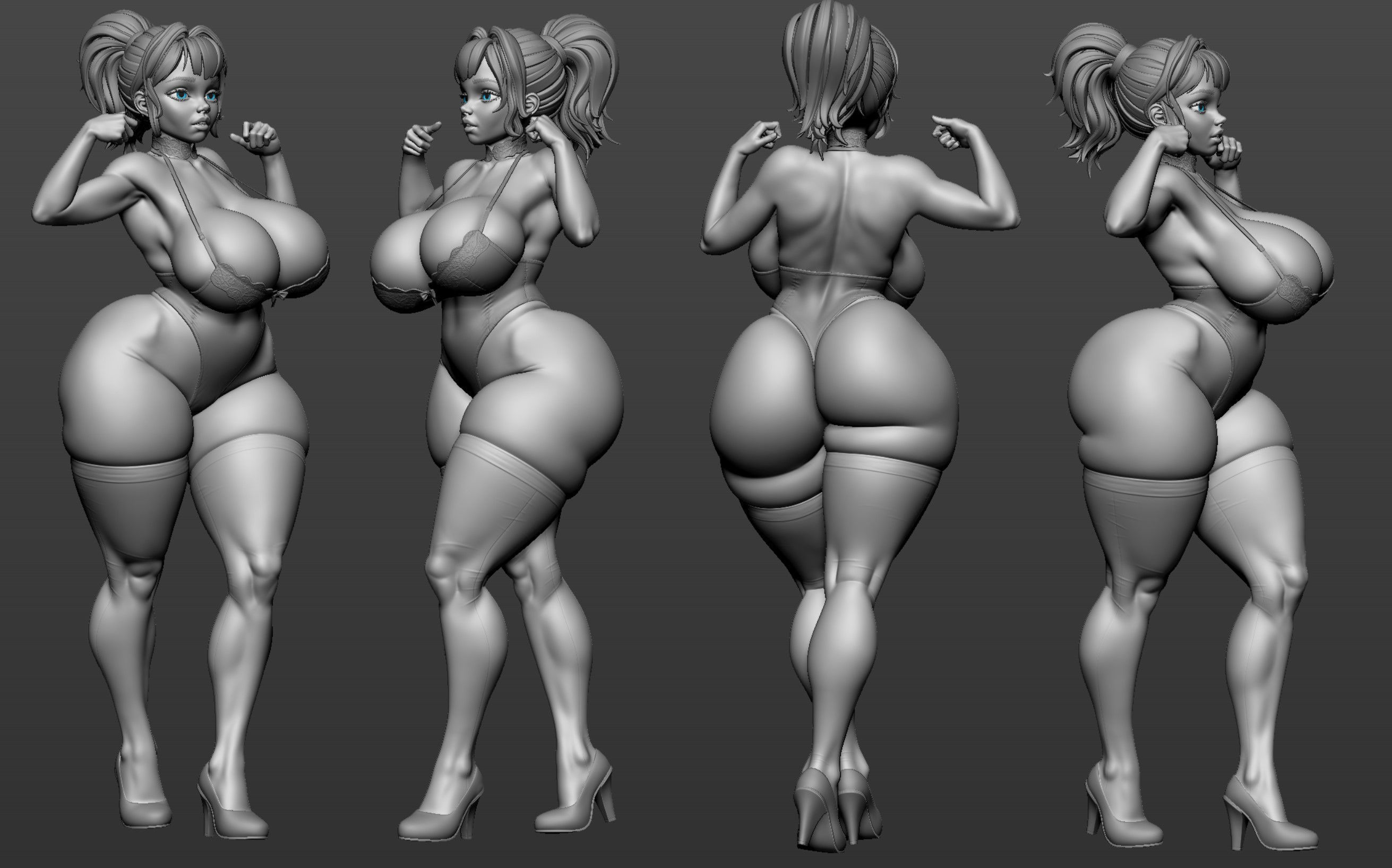 ANIME GIRL SINDY  3D print 3D model_8