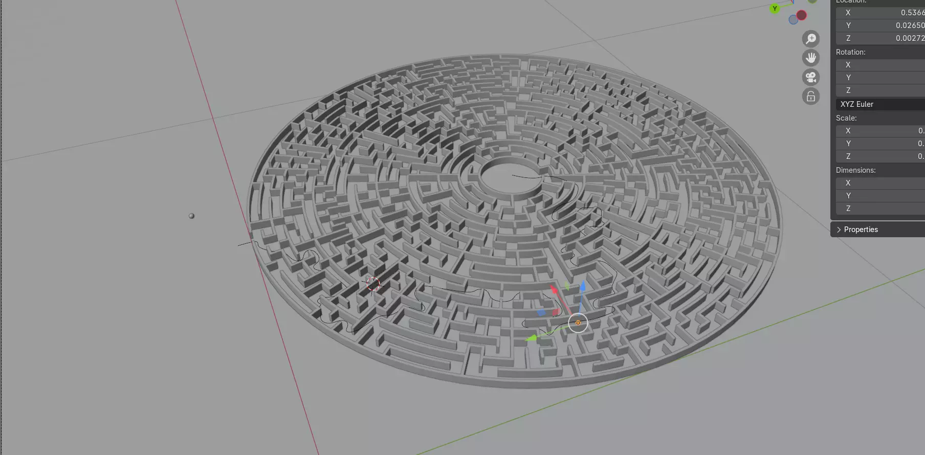 Ball in a maze 3D model