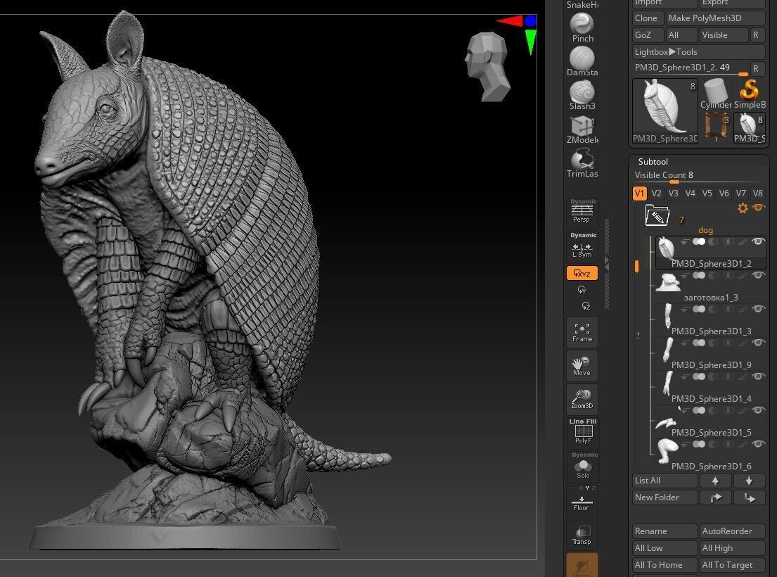 armadillo 3D print model_13