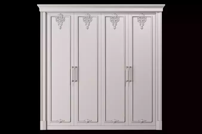 blk wood classical wardrobe art 0029