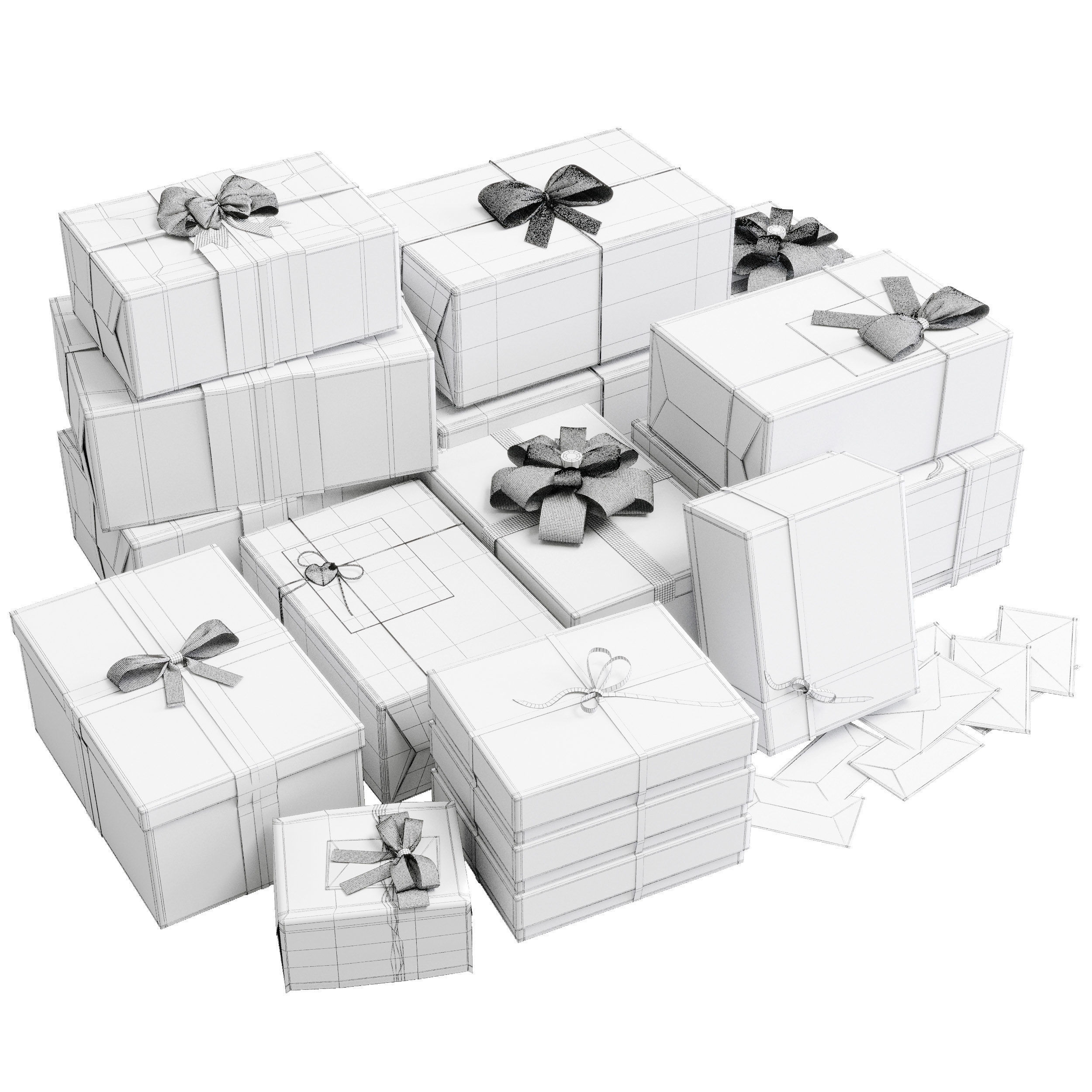 Christmas Gifts SET 02 3D model_4