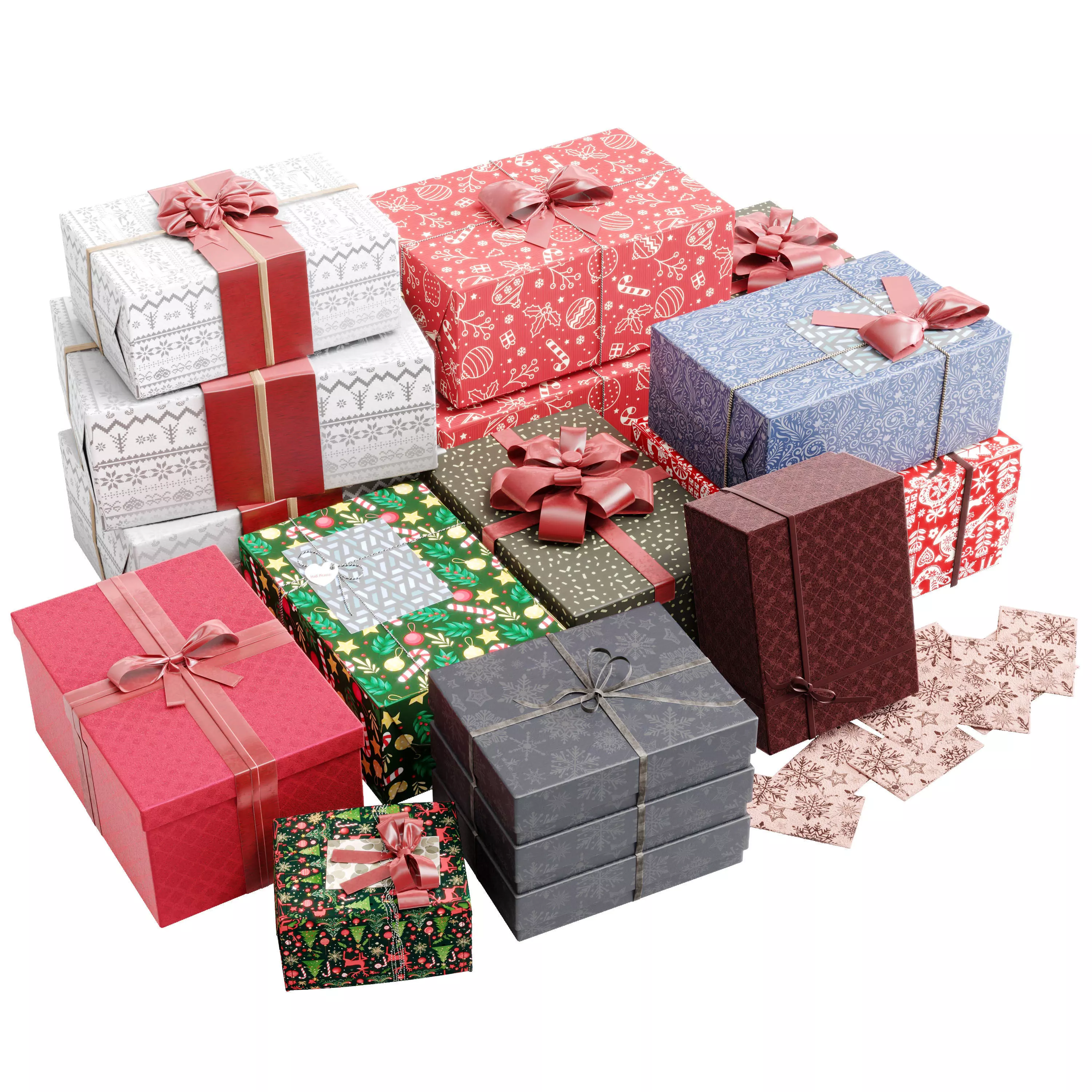 Christmas Gifts SET 02 3D model_0