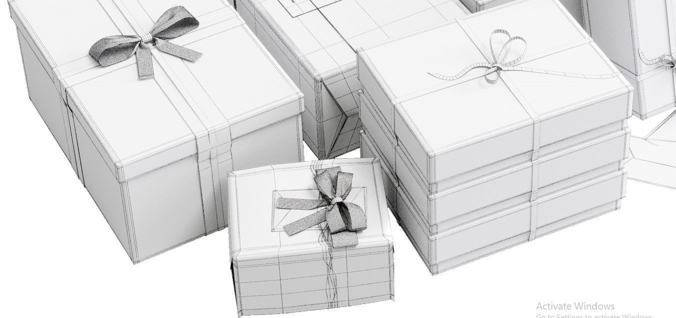 Christmas Gifts SET 02 3D model_9