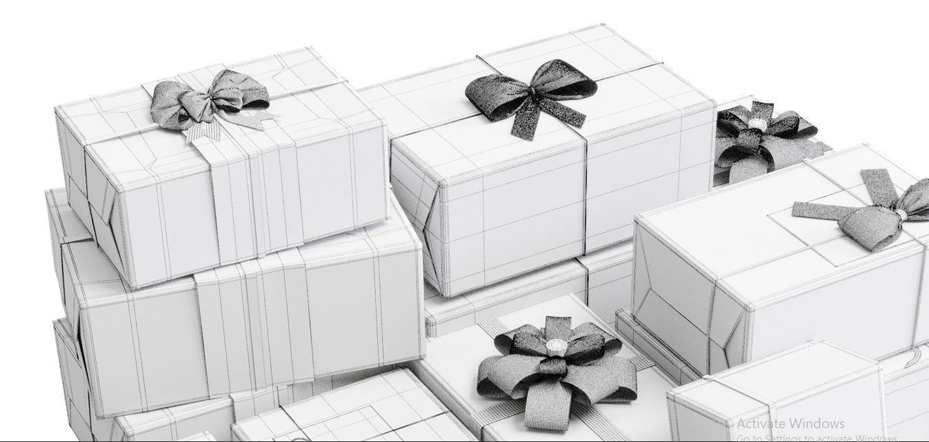 Christmas Gifts SET 02 3D model_11